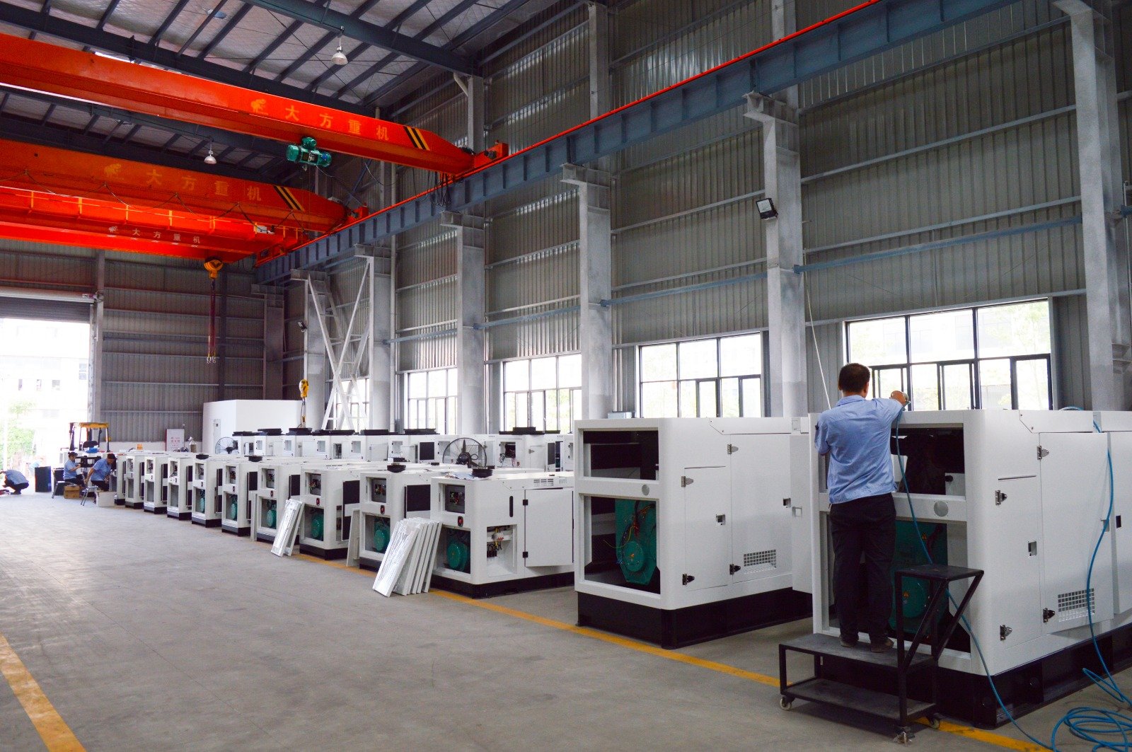 Generator enclosure assembly line